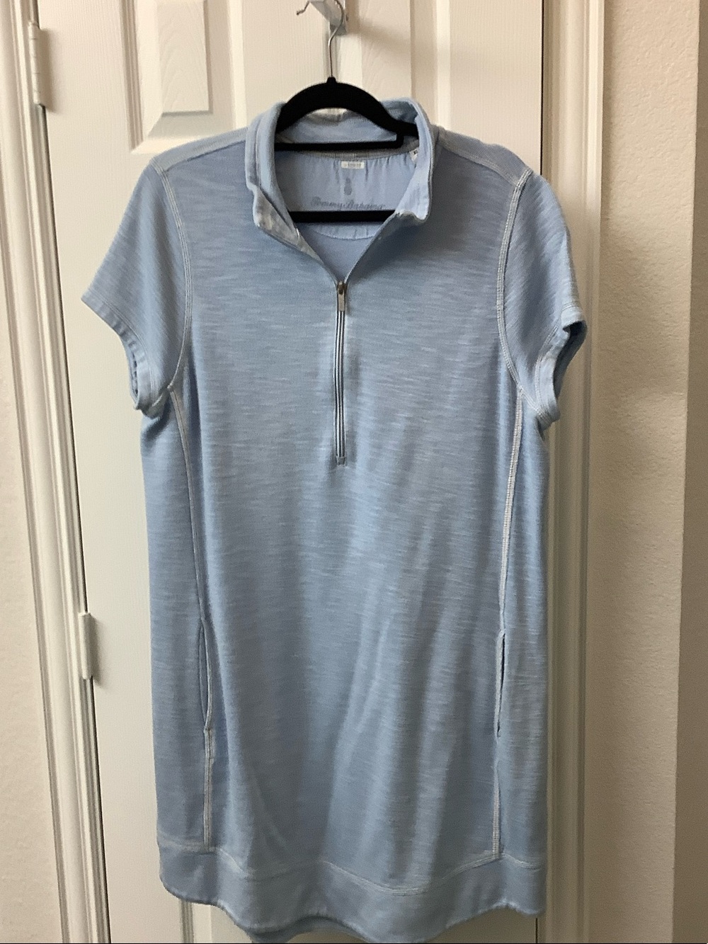 Tommy Bahama Tobago Bay Half-Zip Dress light blue xl